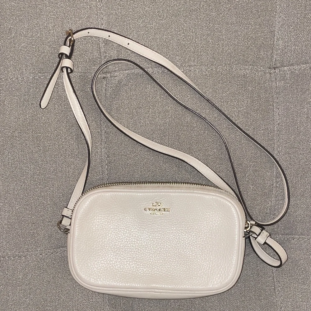 Coach Cream Leather Crossbody Bag